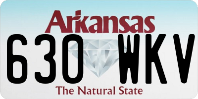 AR license plate 630WKV