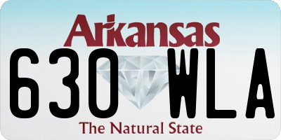 AR license plate 630WLA
