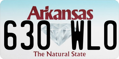 AR license plate 630WLO
