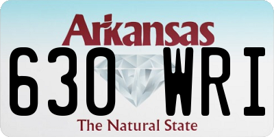 AR license plate 630WRI