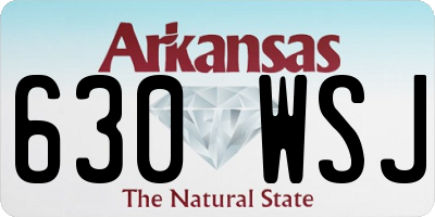 AR license plate 630WSJ