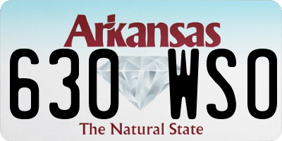 AR license plate 630WSO