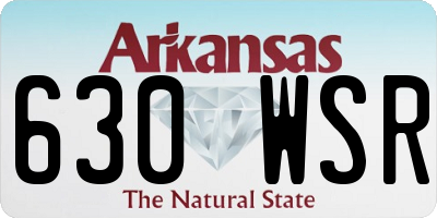 AR license plate 630WSR