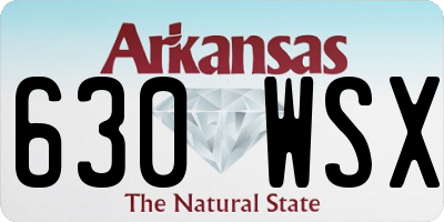 AR license plate 630WSX