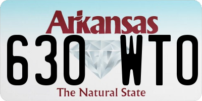 AR license plate 630WTO