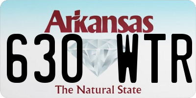 AR license plate 630WTR