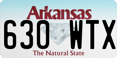 AR license plate 630WTX