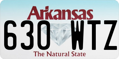 AR license plate 630WTZ