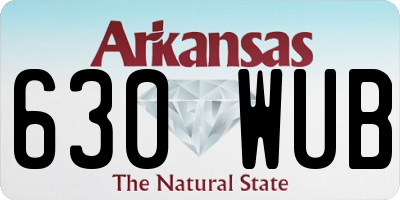 AR license plate 630WUB