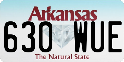 AR license plate 630WUE