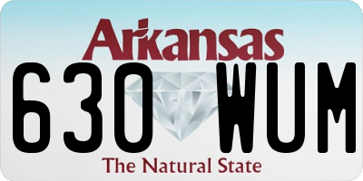 AR license plate 630WUM
