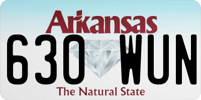 AR license plate 630WUN