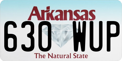 AR license plate 630WUP