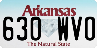 AR license plate 630WVO