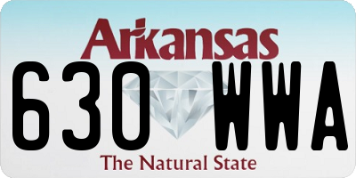 AR license plate 630WWA