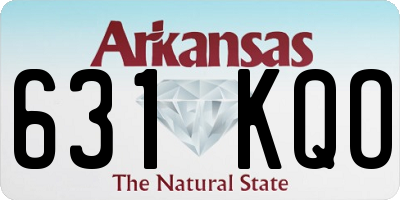 AR license plate 631KQO
