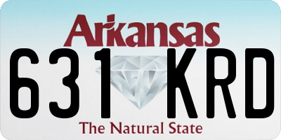 AR license plate 631KRD