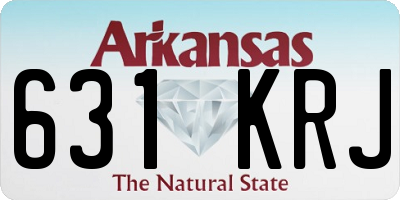 AR license plate 631KRJ