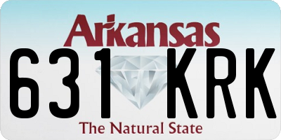 AR license plate 631KRK