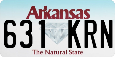 AR license plate 631KRN