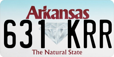 AR license plate 631KRR