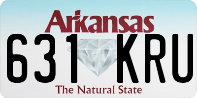AR license plate 631KRU