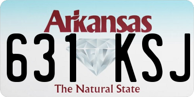 AR license plate 631KSJ