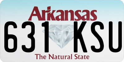 AR license plate 631KSU