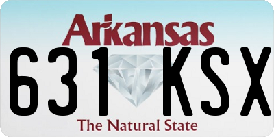 AR license plate 631KSX