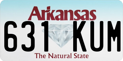 AR license plate 631KUM