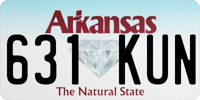 AR license plate 631KUN