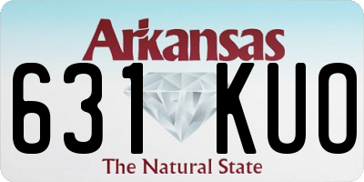 AR license plate 631KUO