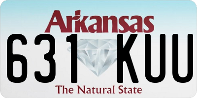 AR license plate 631KUU
