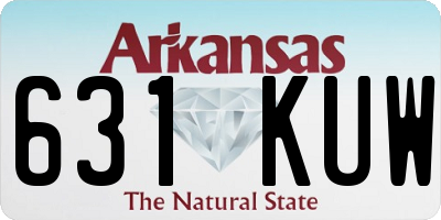 AR license plate 631KUW