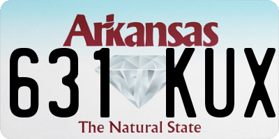 AR license plate 631KUX