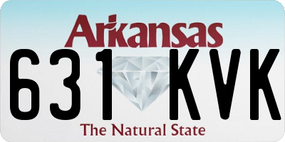 AR license plate 631KVK