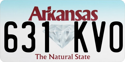 AR license plate 631KVO