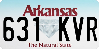 AR license plate 631KVR