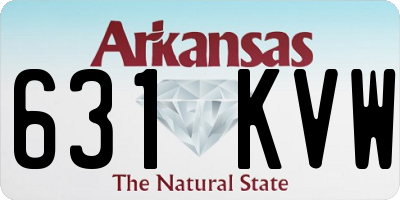 AR license plate 631KVW