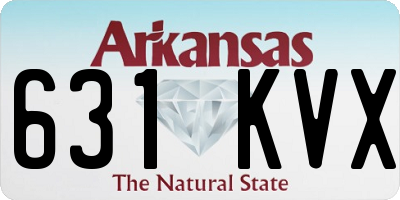 AR license plate 631KVX