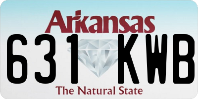 AR license plate 631KWB