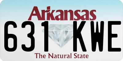 AR license plate 631KWE