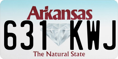 AR license plate 631KWJ