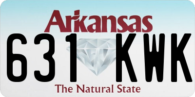 AR license plate 631KWK