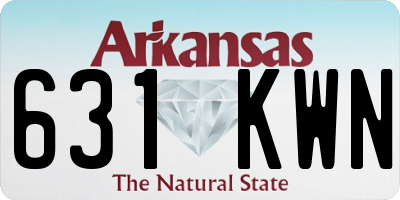 AR license plate 631KWN