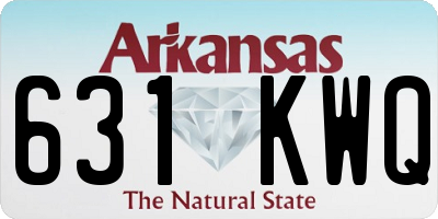 AR license plate 631KWQ