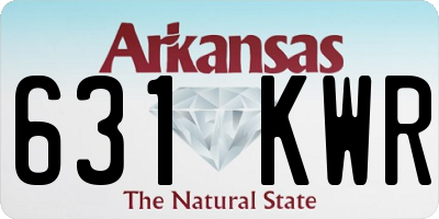 AR license plate 631KWR