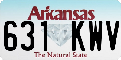 AR license plate 631KWV