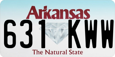 AR license plate 631KWW