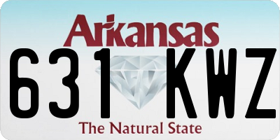 AR license plate 631KWZ